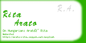 rita arato business card